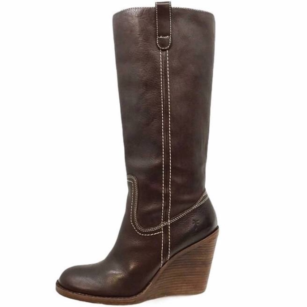 Frye Caroline Campus Wedge Boots
